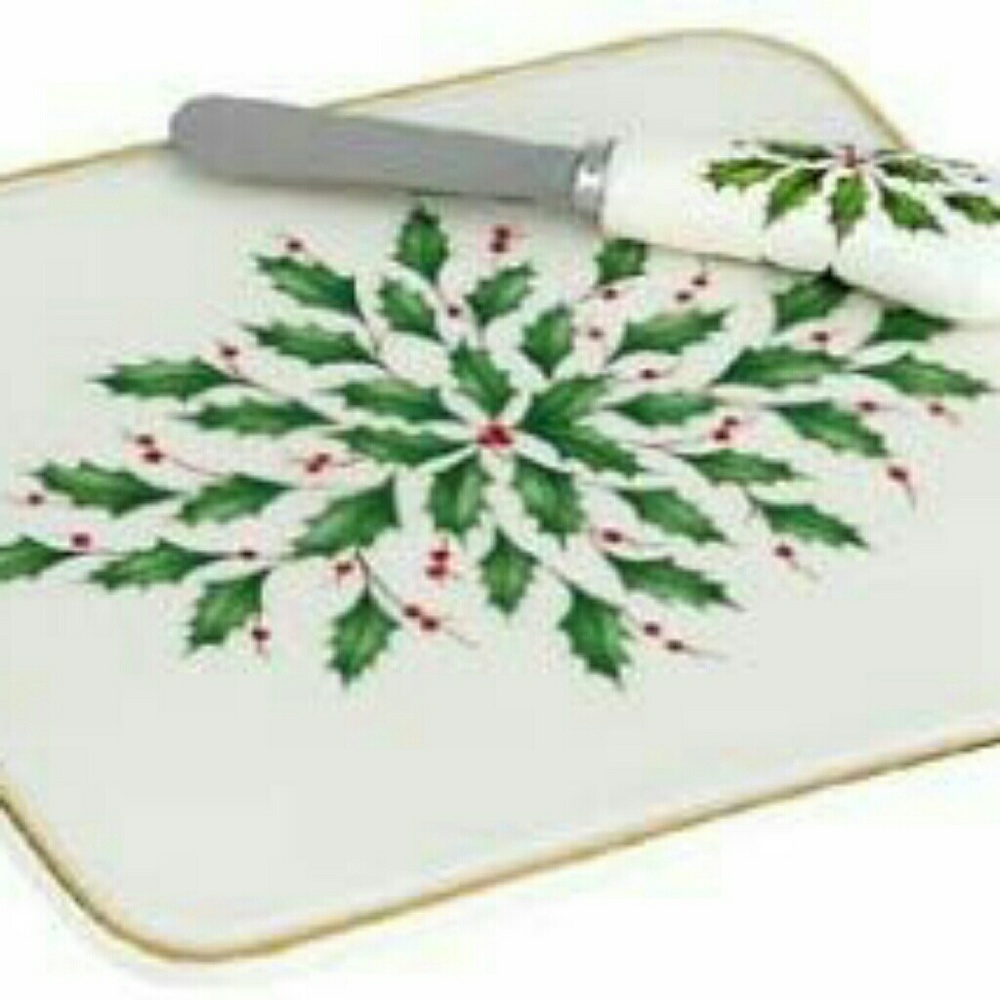 Lenox Holiday Cheese Board with Spreaders
